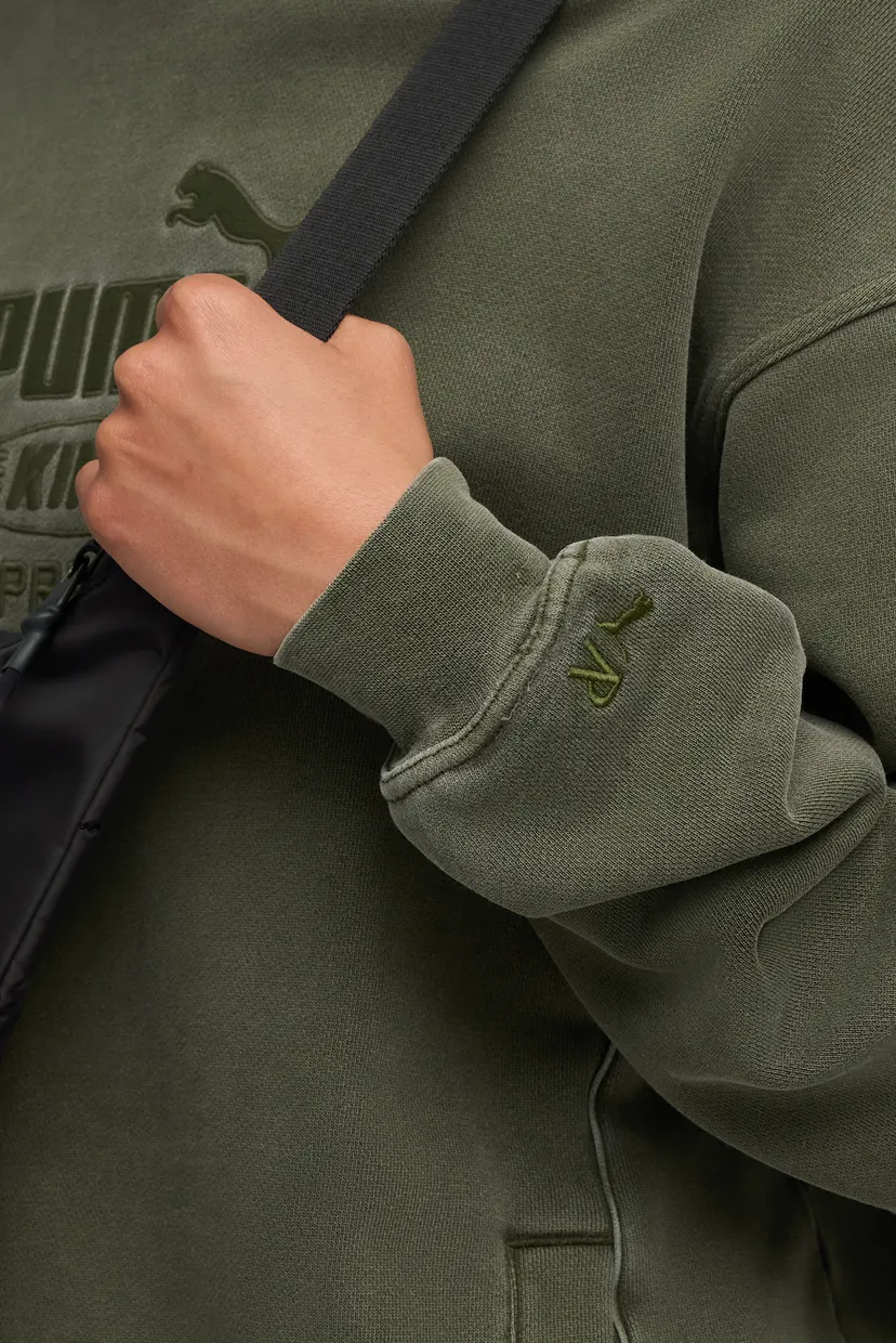 Мужское оливковое худи PUMA x REPRESENT Hoodie Men 5