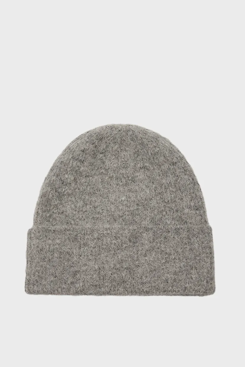 Женская серая шапка ESSENTIAL FLAG FUZZY BEANIE 3