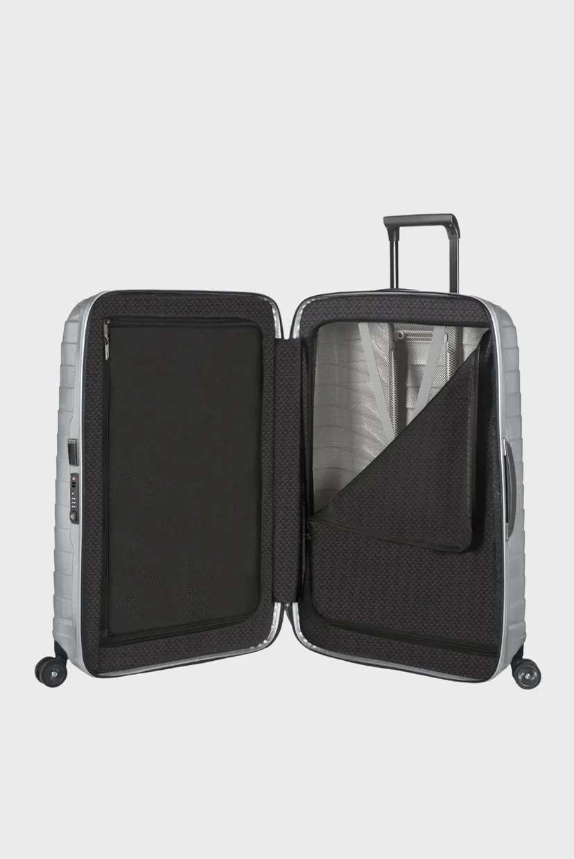 Серый чемодан 69 см PROXIS SILVER 6