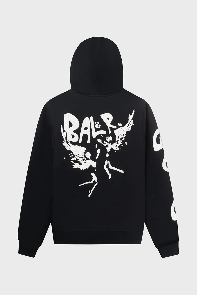 Мужское черное худи Game of the Gods Graffiti Box Fit 10