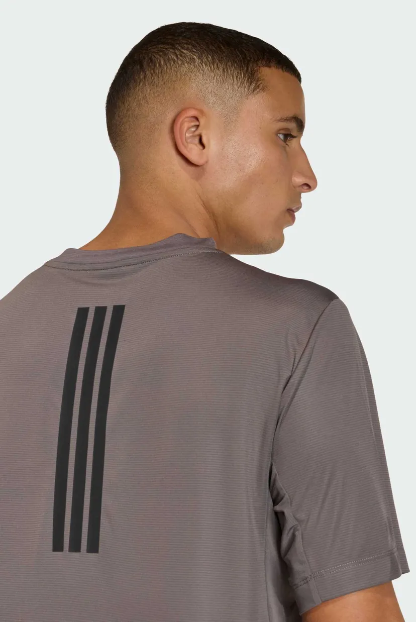 Чоловіча коричнева футболка D4T POWER 3 STRIPES 5