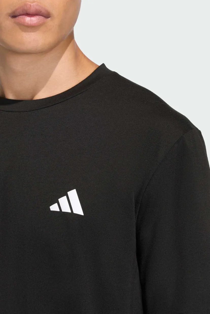Мужская черная футболка WORKOUT ESSENTIALS FEELREADY 3 STRIPES 5