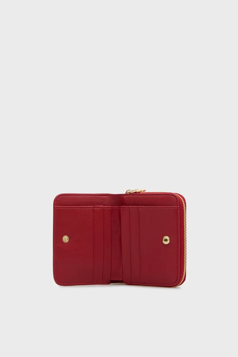 Жіночий червоний шкіряний гаманець MEDIUM FLAP 4
