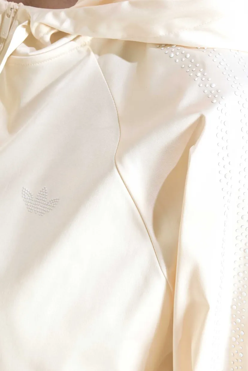 Женское белое худи PEARL CROPPED 4