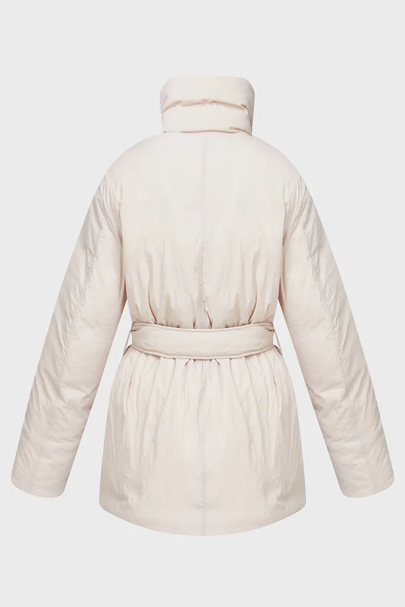 Жіночий бежевий пуховик CRINKLE NYLON DOWN WRAP 7