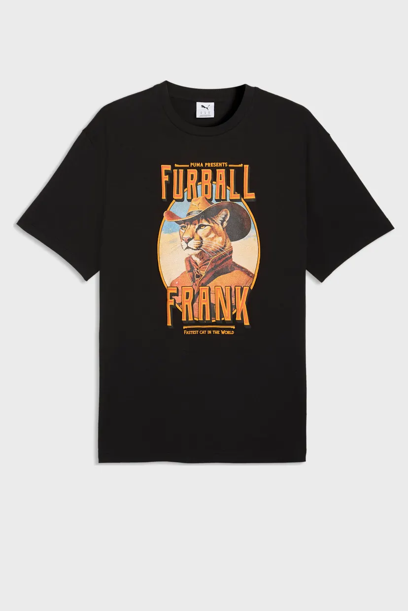 Чоловіча чорна футболка Graphic Cat Relaxed Tee Men 4