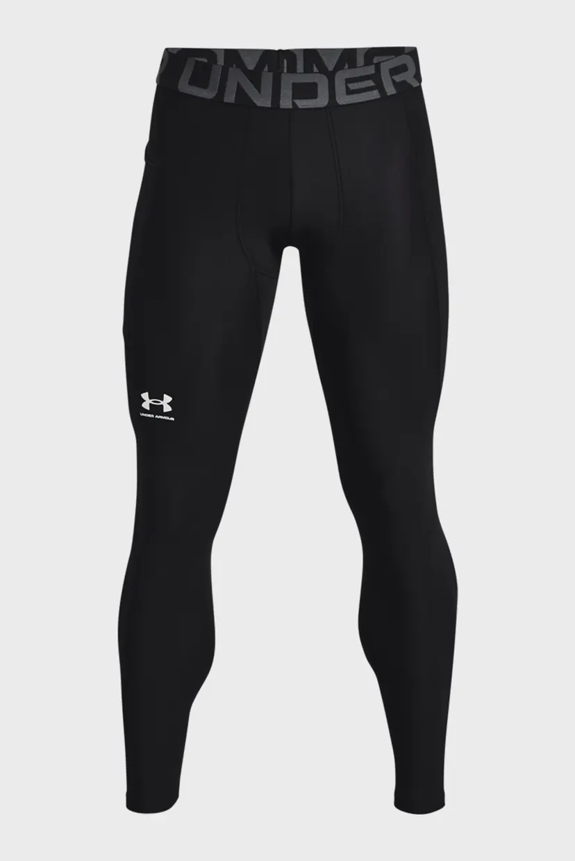 Чоловічі чорні тайтси UA HG Armour Leggings-BLK 5