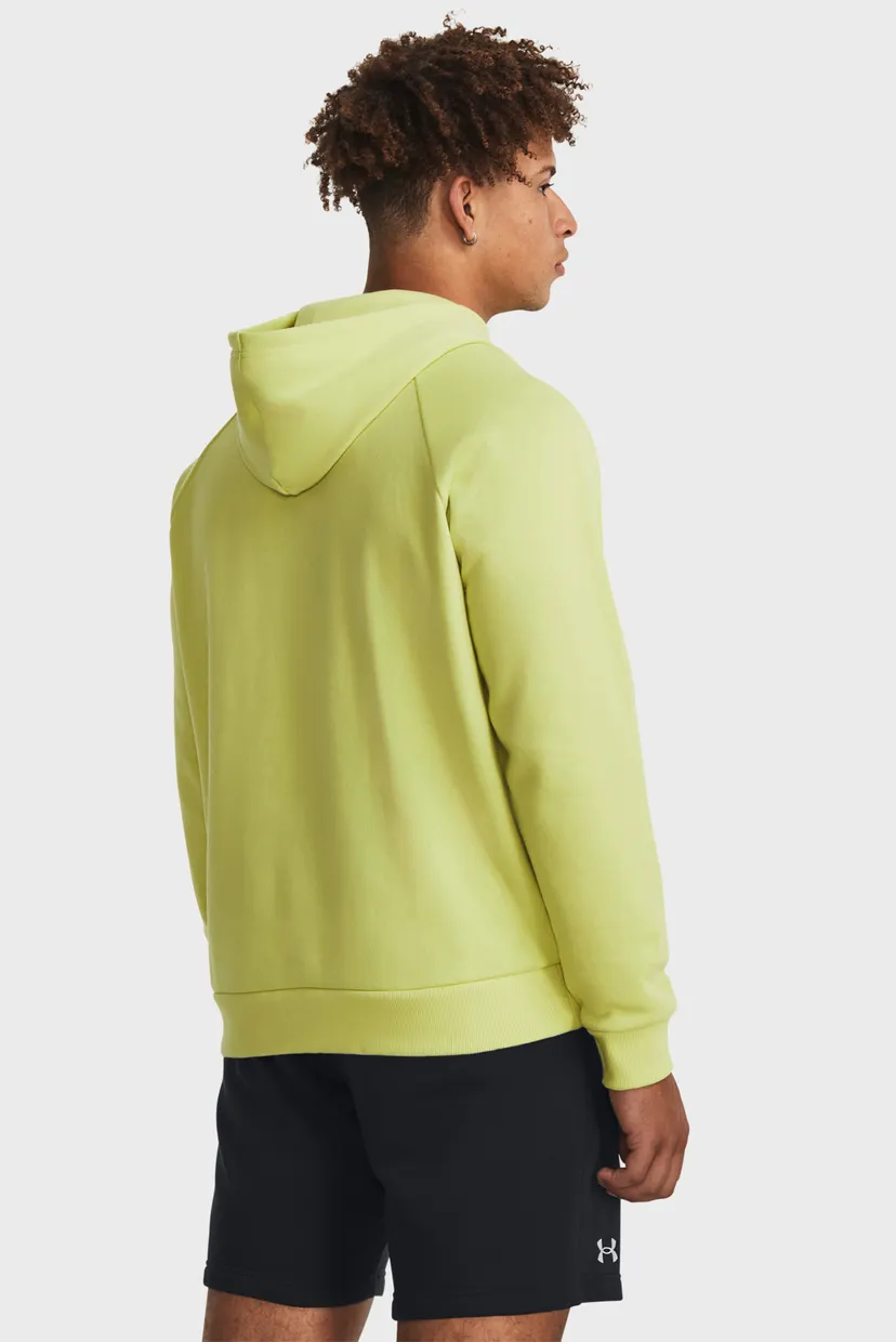 Чоловіче жовте худі UA Rival Fleece Logo HD 3