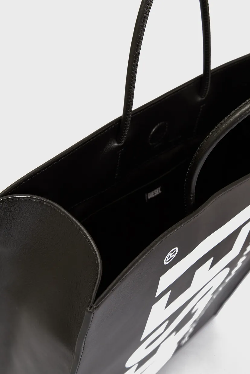Женская черная кожаная сумка DSL SHOPPER Diesel X09020 P1245 — MD