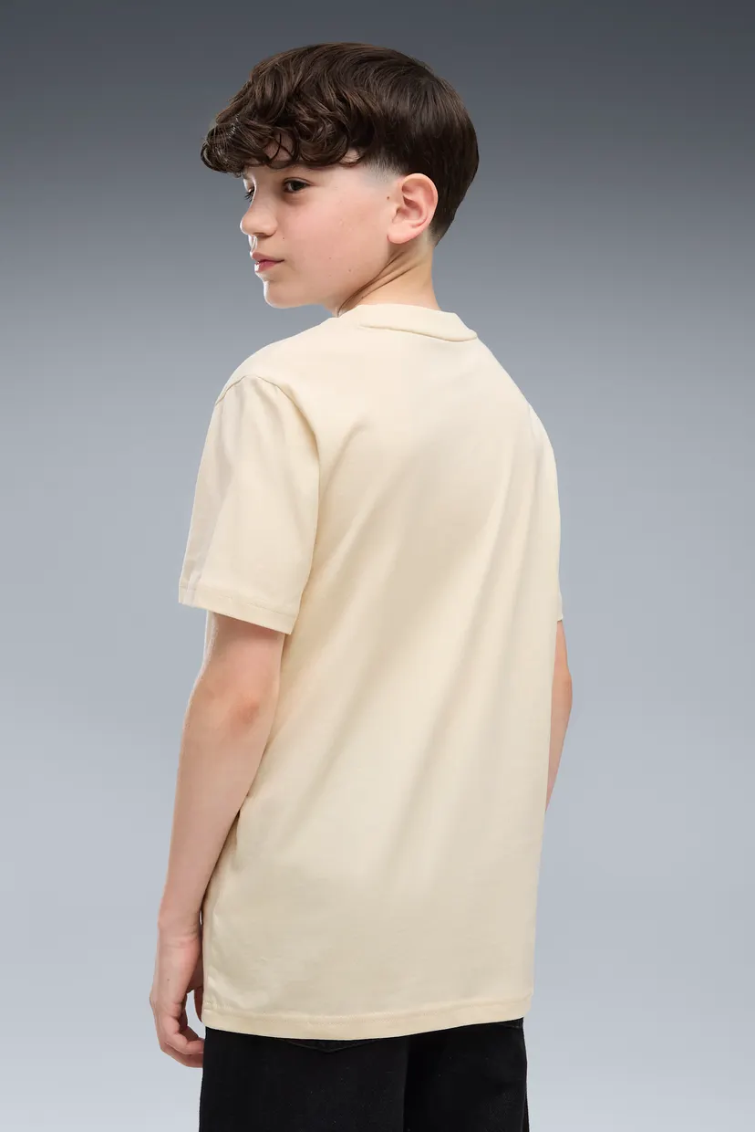 Дитяча бежева футболка PUMA Cat Tee Youth 3
