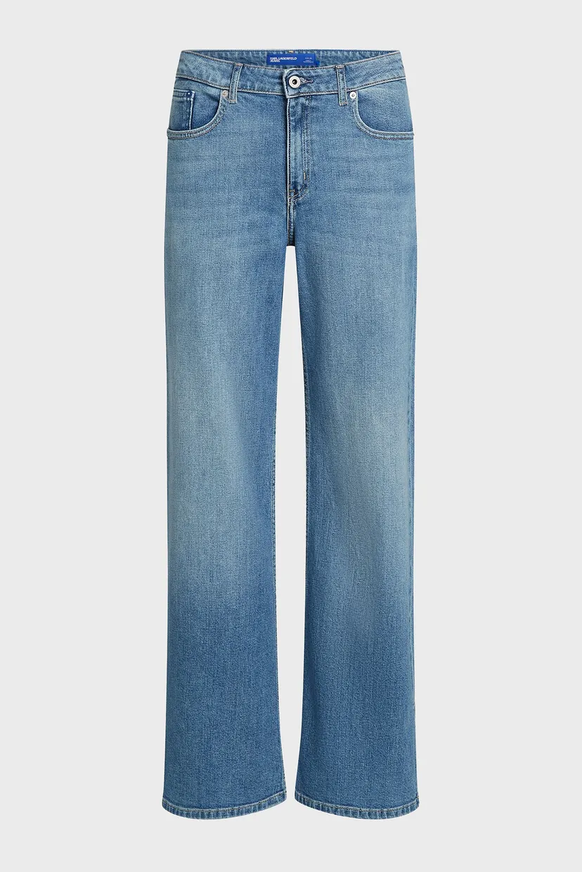 Жіночі блакитні джинси KLJ MR RELAXED DENIM W/ SLIT 5