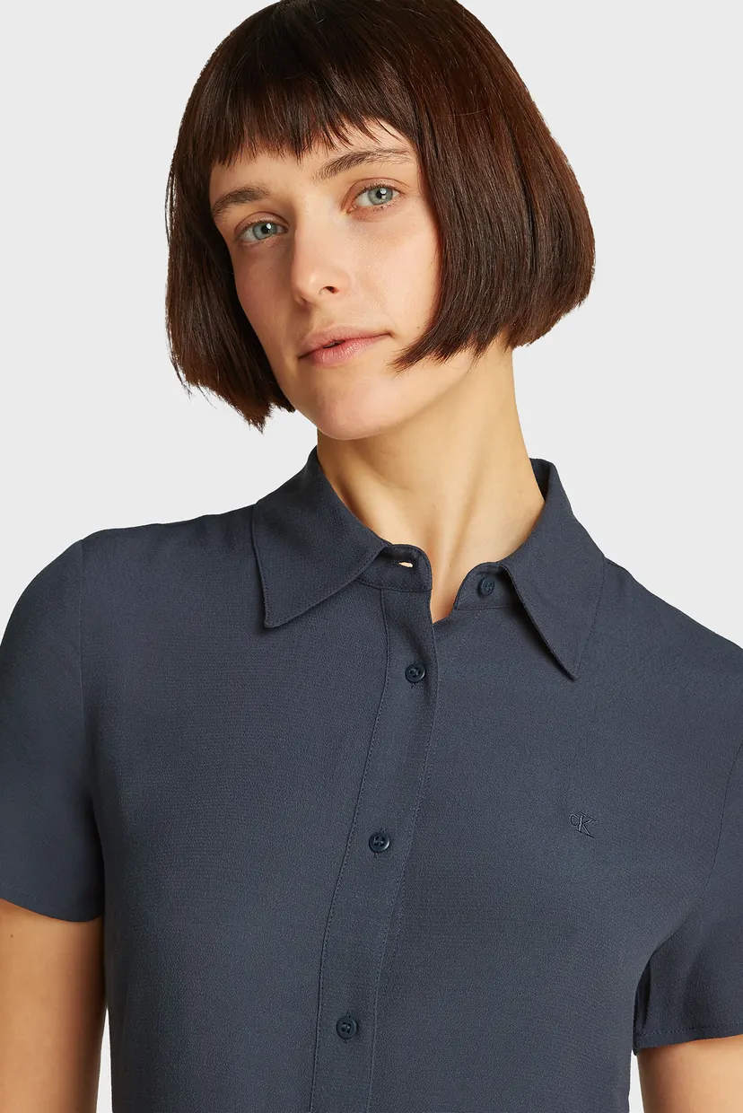 Жіноча темно-синя сукня VISCOSE BUTTON DOWN A-LINE DRESS 4