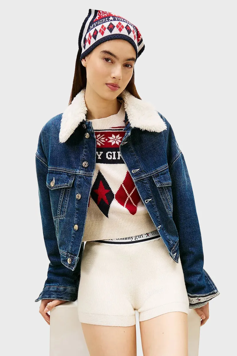 Жіночі білі вовняні шорти TOMMY GIRL KNITTED 5