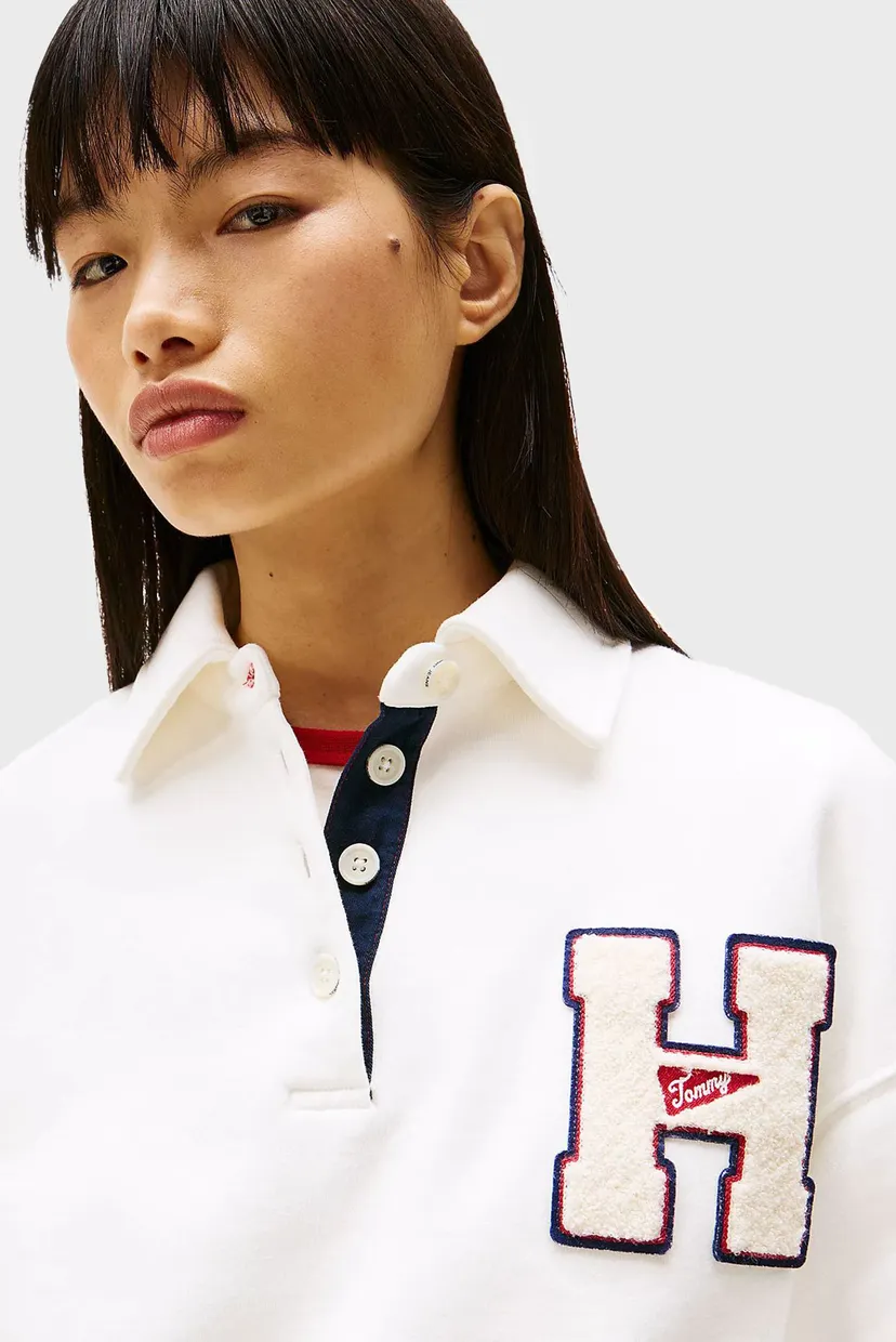 Женская белая спортивная кофта TJW H GRAPHIC HWK POLO 4