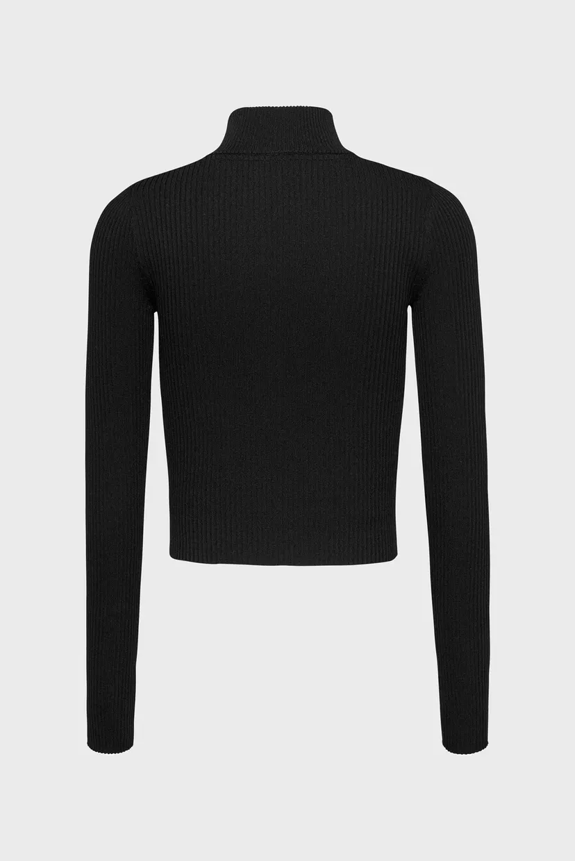 Женская черная кофта TJW 1/4 ZIP TECHNICAL RIB 6