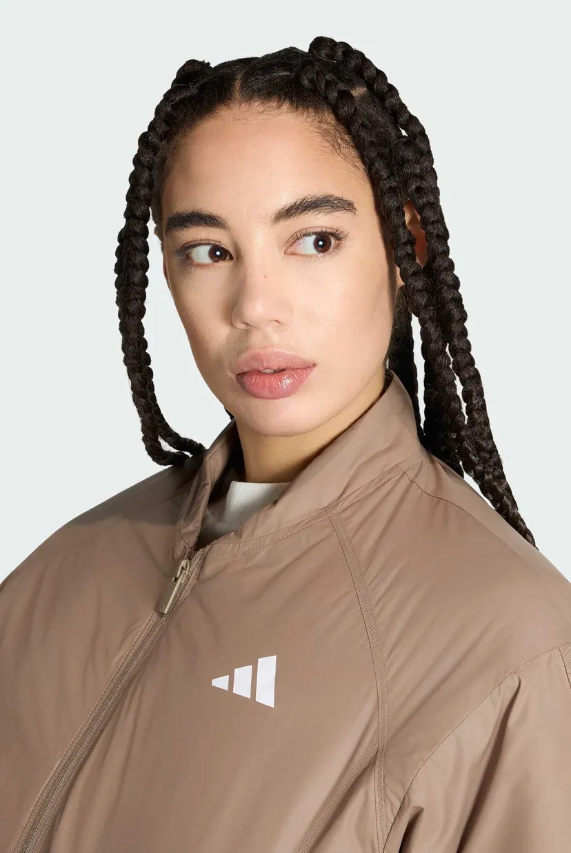 Жіночий бежевий бомбер Essentials CLIMAWARM 3 Stripes Insulated 4