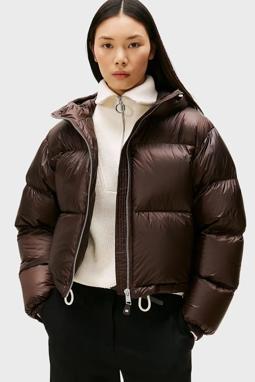 Жіночий темно-коричневий пуховик LIGHT Tommy Hilfiger WW0WW46541