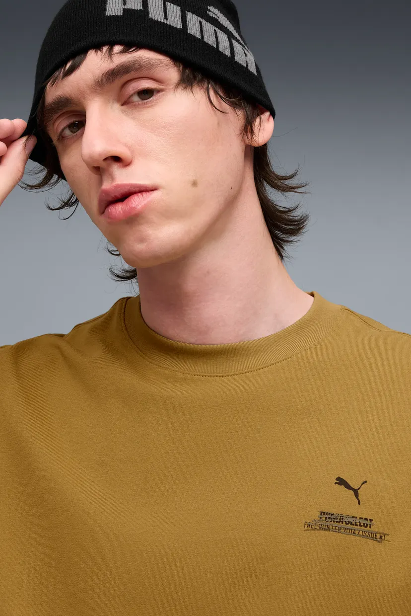 Чоловіча гірчична футболка GRAPHIC Magazine Tee Men 4