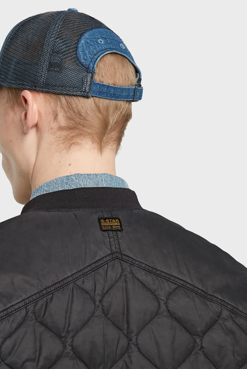 Чоловічий темно-сірий бомбер LW Quilted pdd jkt overdyed 5