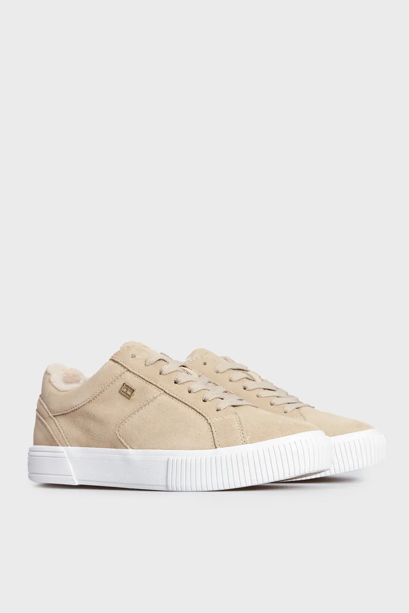 Жіночі бежеві замшеві снікерcи VULC SUEDE SNEAKER LO 3