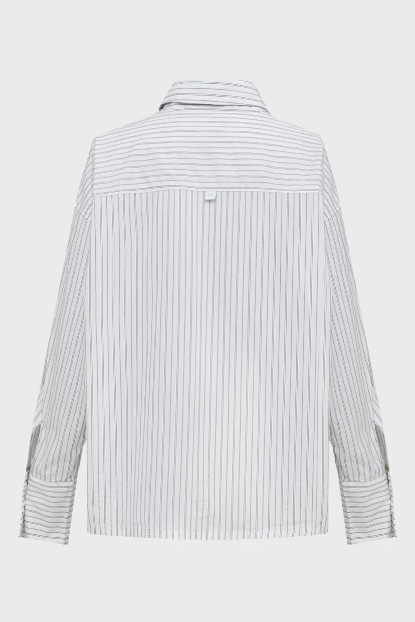 Жіноча біла сорочка у смужку BUTTON DOWN 9