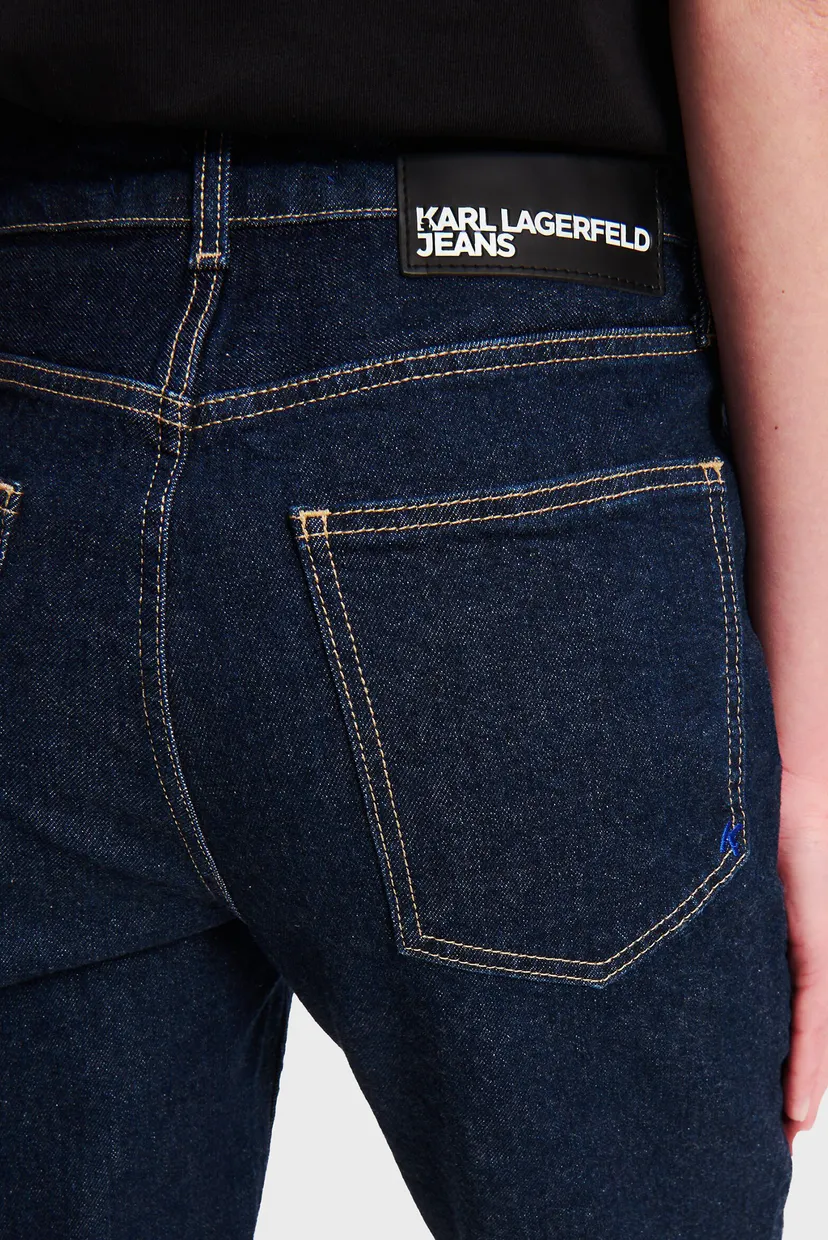 Женские темно-синие джинсы hr tapered denim 4