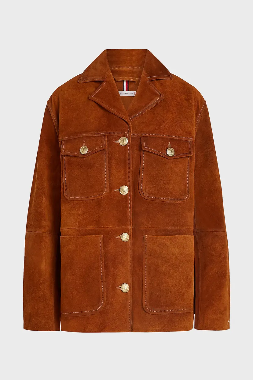 Жіноча руда замшева куртка MD SUEDE AMERICANA 6