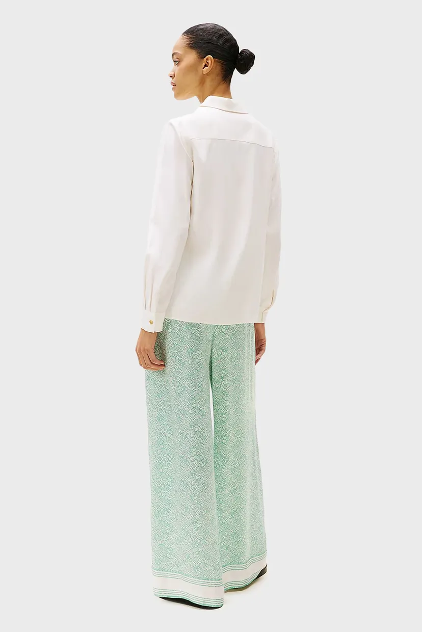 Женская белая блуза SOFT VISCOSE REGULAR LS 3