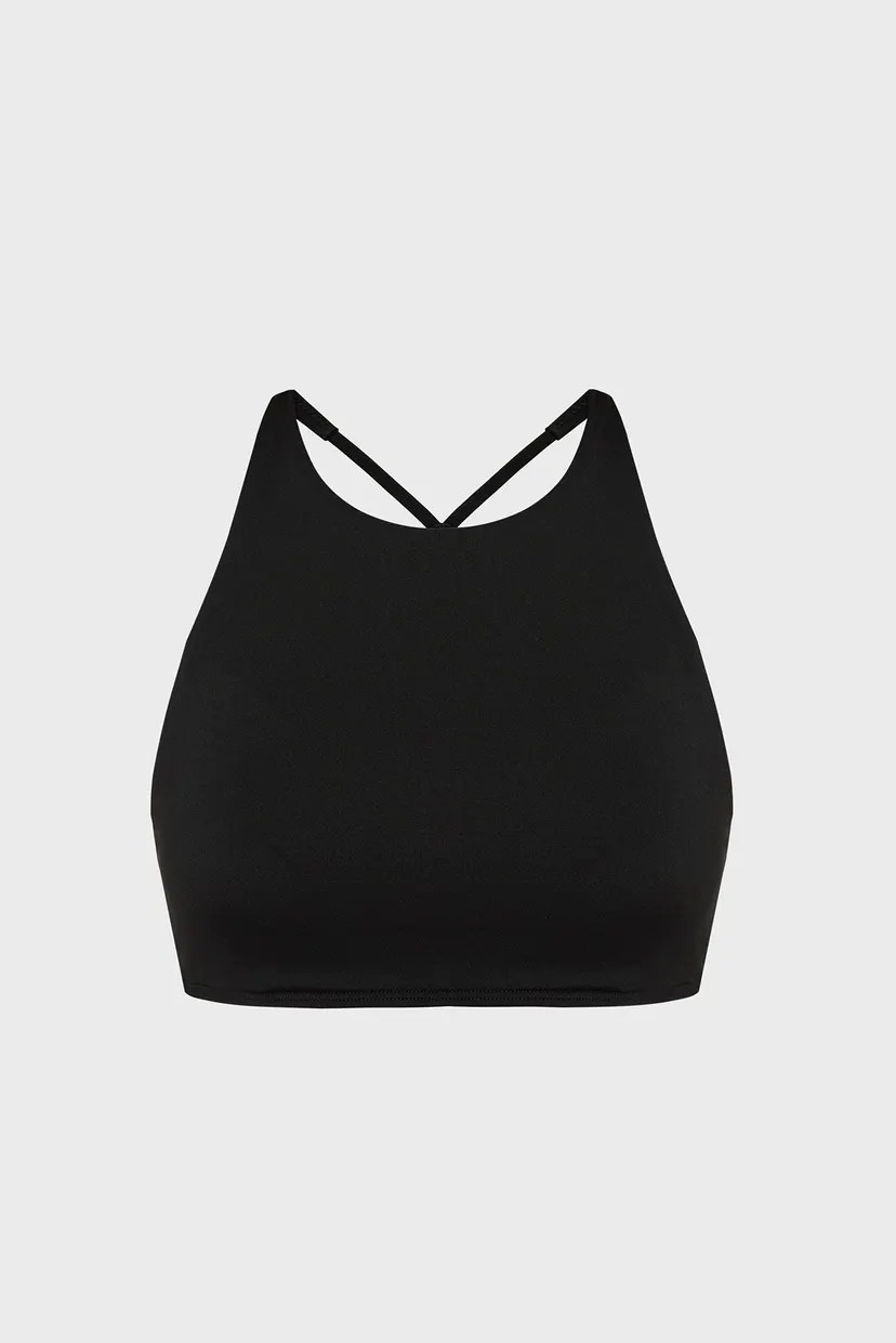 Женский черный лиф от купальника HIGH NECK TOP-RP 6