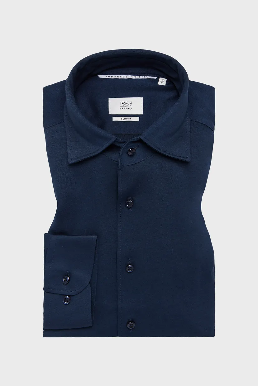 Чоловіча темно-синя сорочка SLIM FIT 6