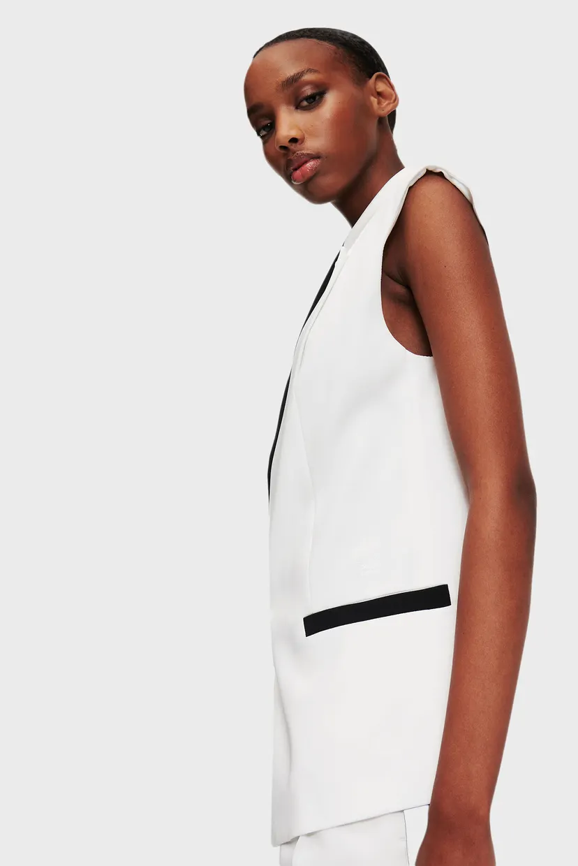 Жіночий білий жилет tailored gilet 3