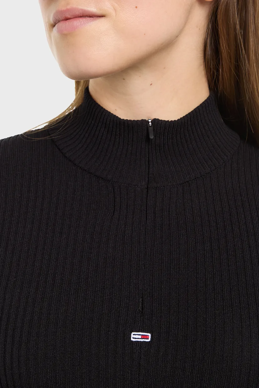 Женская черная кофта TJW 1/4 ZIP TECHNICAL RIB 3