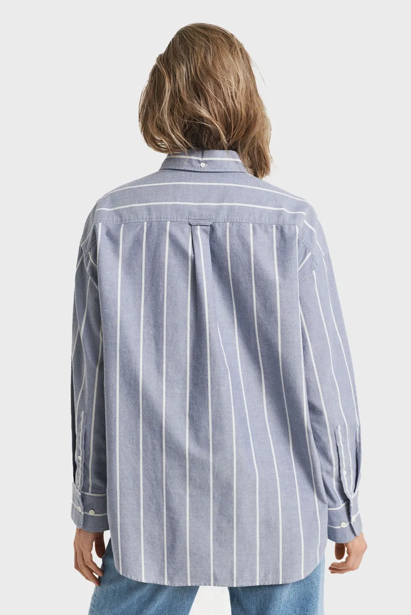 Жіноча блакитна сорочка у смужку OS STRIPED CLASSIC OXFORD 3
