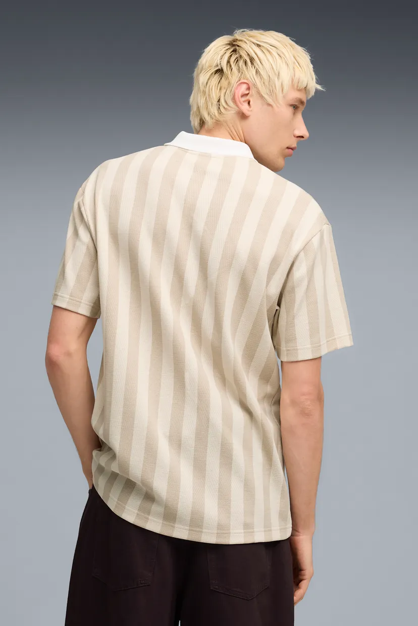 Чоловіче бежеве поло у смужку PUMA Class Relaxed Pinnacle Polo Men 3