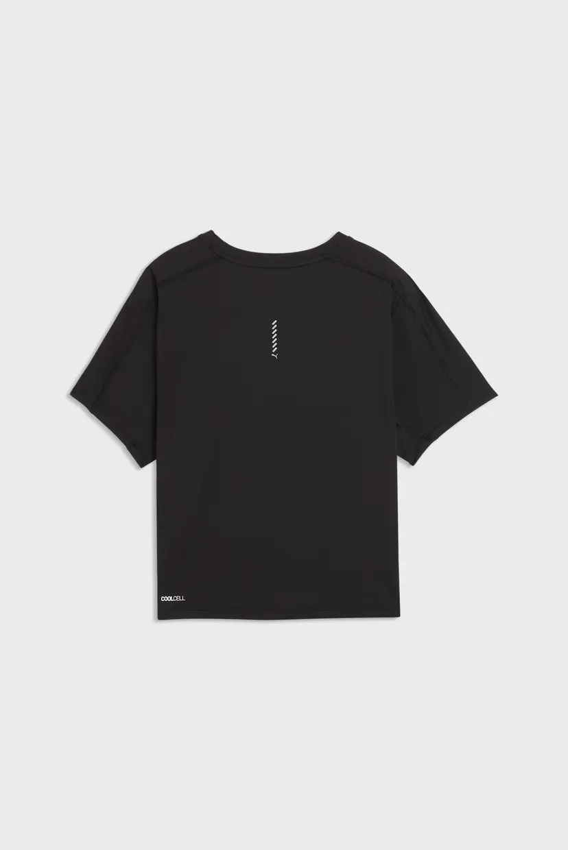 Женская черная футболка Run coolCELL Boxy Tee Women 5