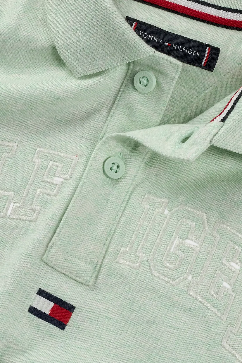 Детское мятное поло HILFIGER VARSITY EMB 4