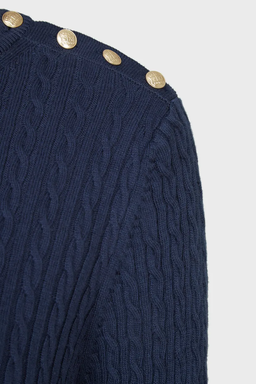 Женское темно-синее платье MINI CABLE KNIT DRESS 6