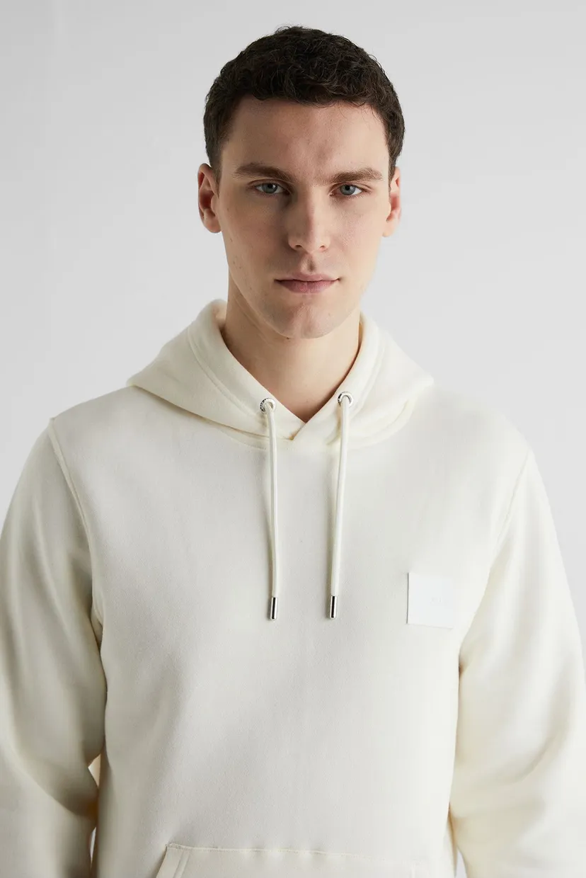 Мужское белое худи REG BADGE SWEAT HOODIE 4
