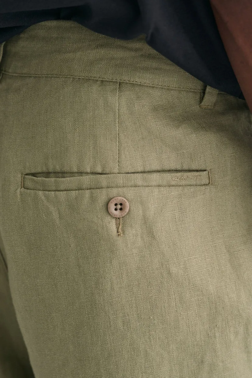 Мужские оливковые льняные шорты RELAXED LINEN DS 7