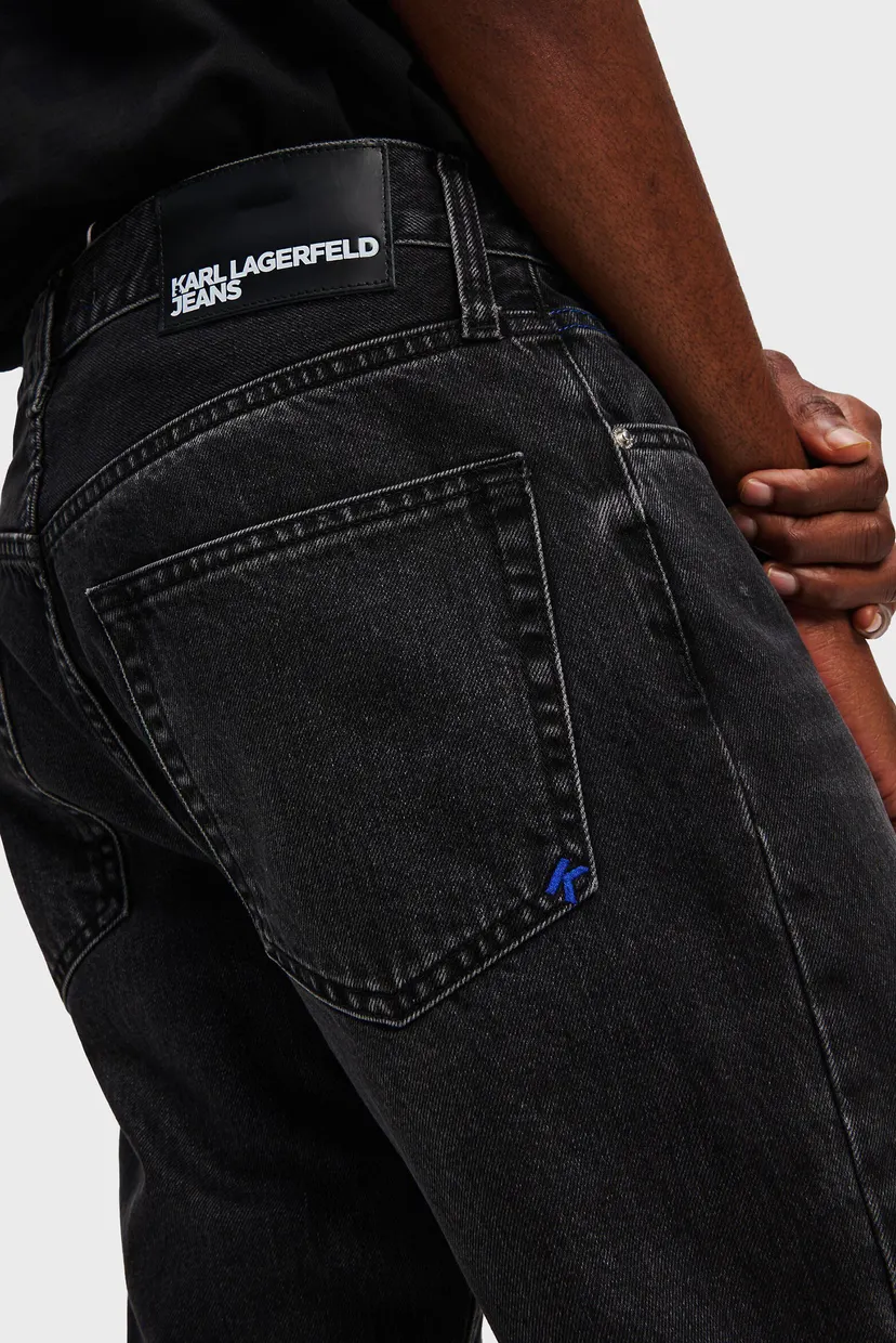 Чоловічі чорні джинси KLJ TAPERED DENIM 4