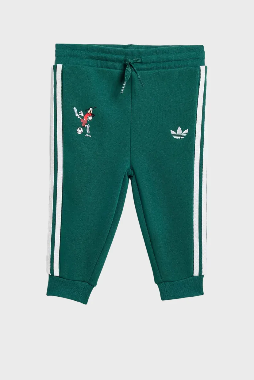Дитячий зелений спортивний костюм (світшот, штани)  ADIDAS DISNEY CREW 3