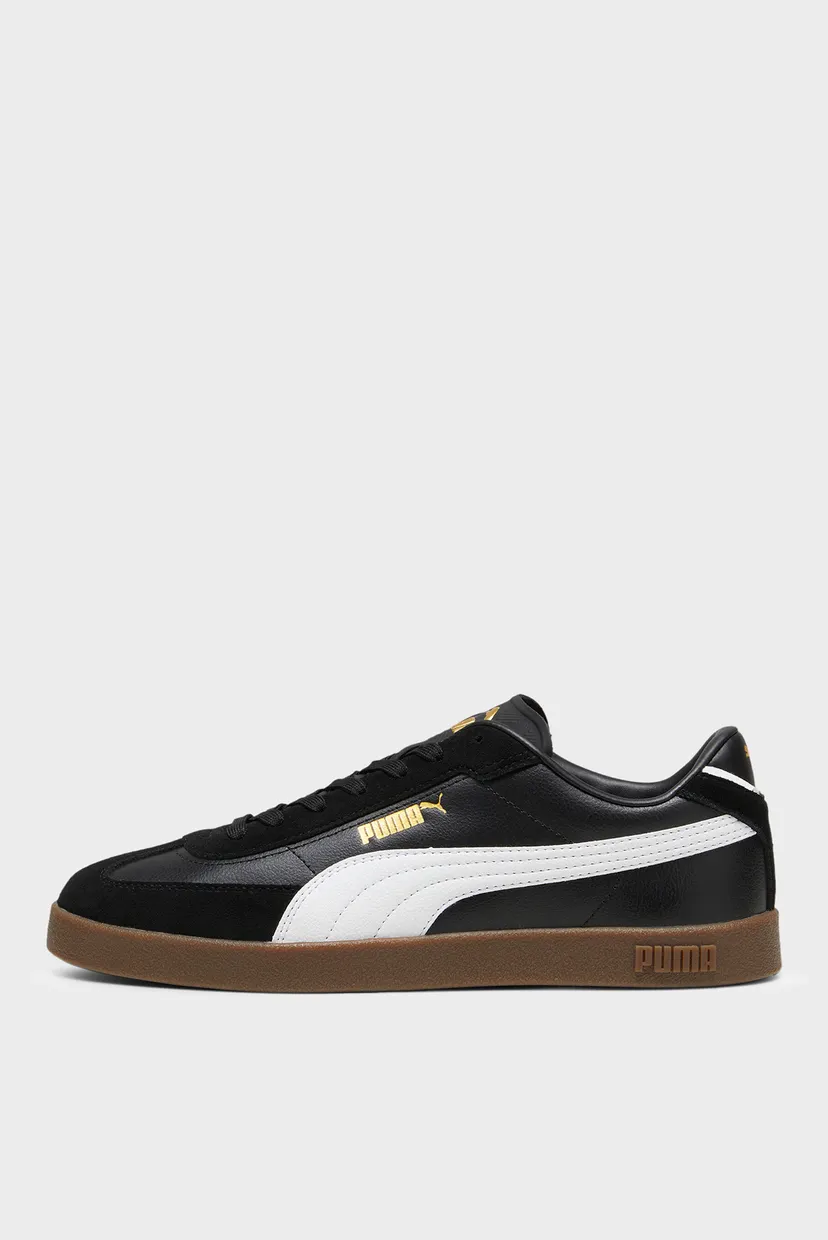 Черные кожаные сникерсы PUMA Club II Era Sneakers Unisex 4