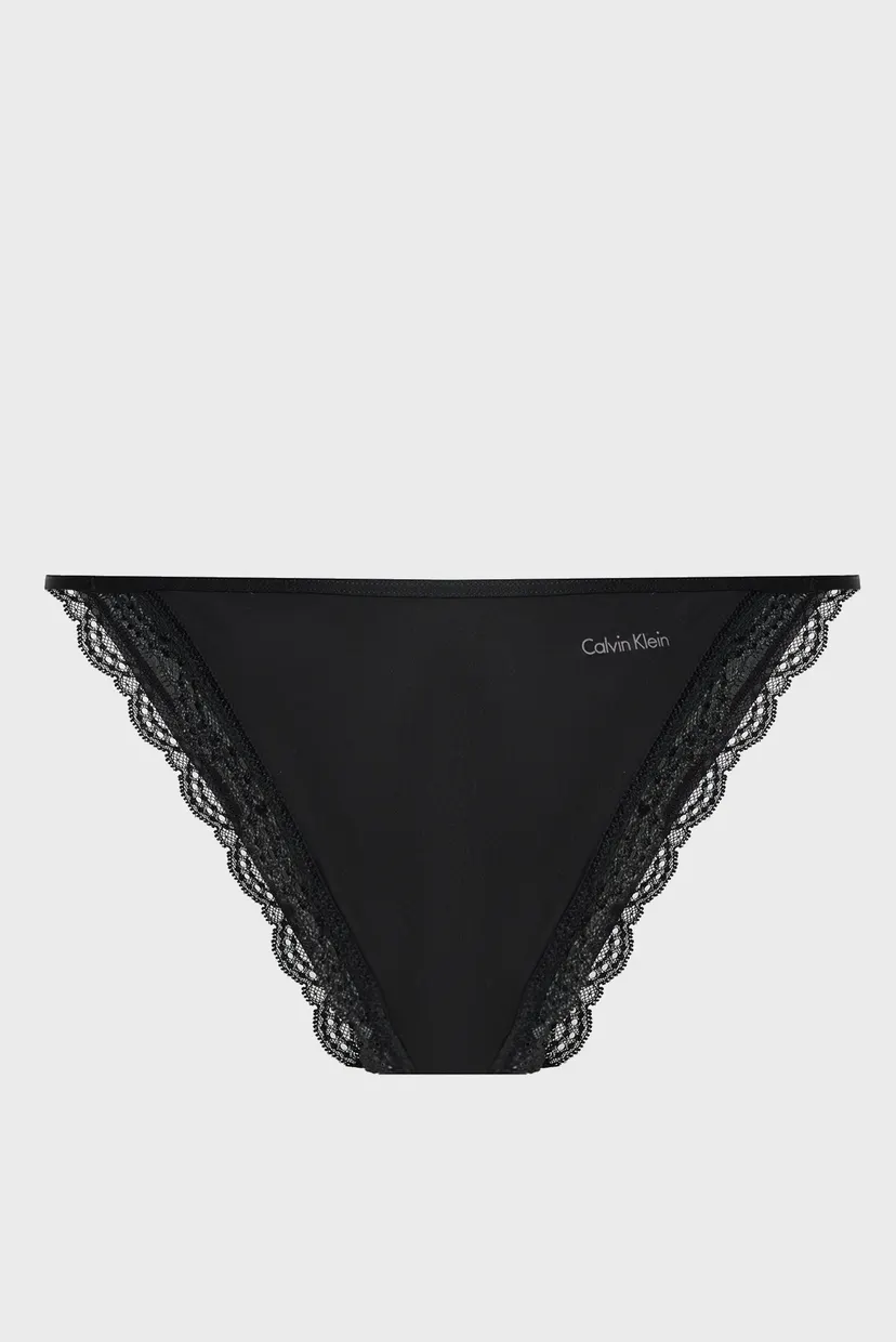 Женские черные трусики STRING BIKINI 8