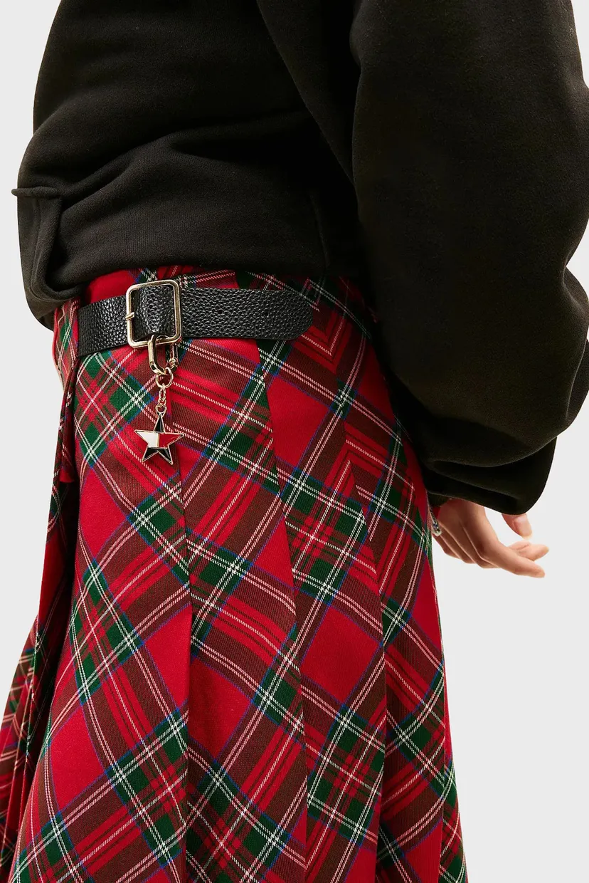 Жіноча червона картата спідниця TOMMY GIRL TARTAN 4