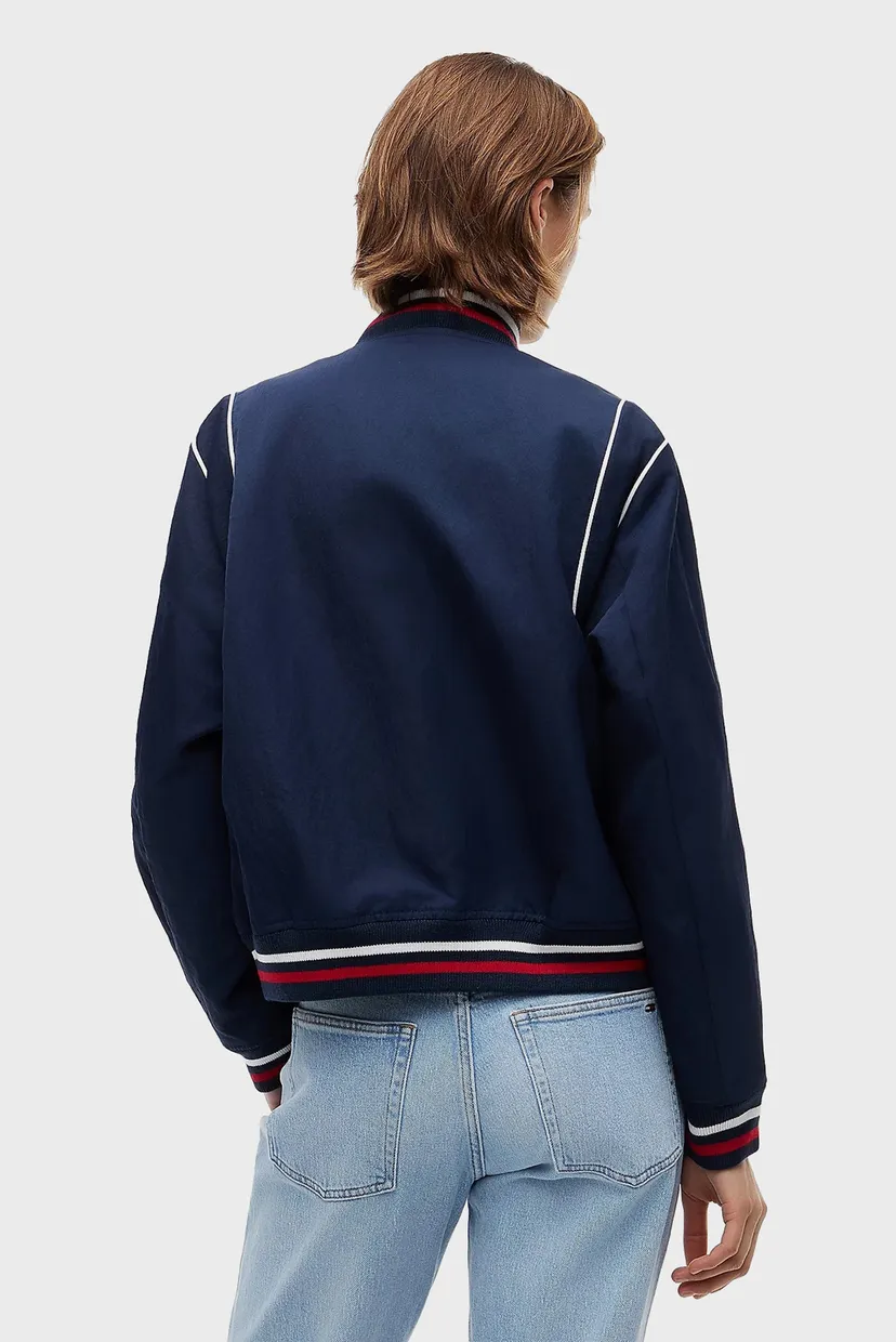 Жіночий темно-синій бомбер CREST VARSITY JACKET 3