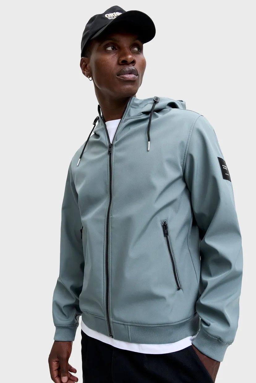 Чоловіча сіра вітровка JJEBASIC SOFTSHELL 4