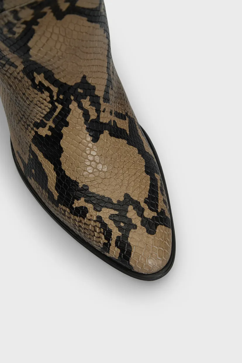 Жіночі шкіряні ковбойки з візерунком MID COWBOY HEEL SNAKE 4