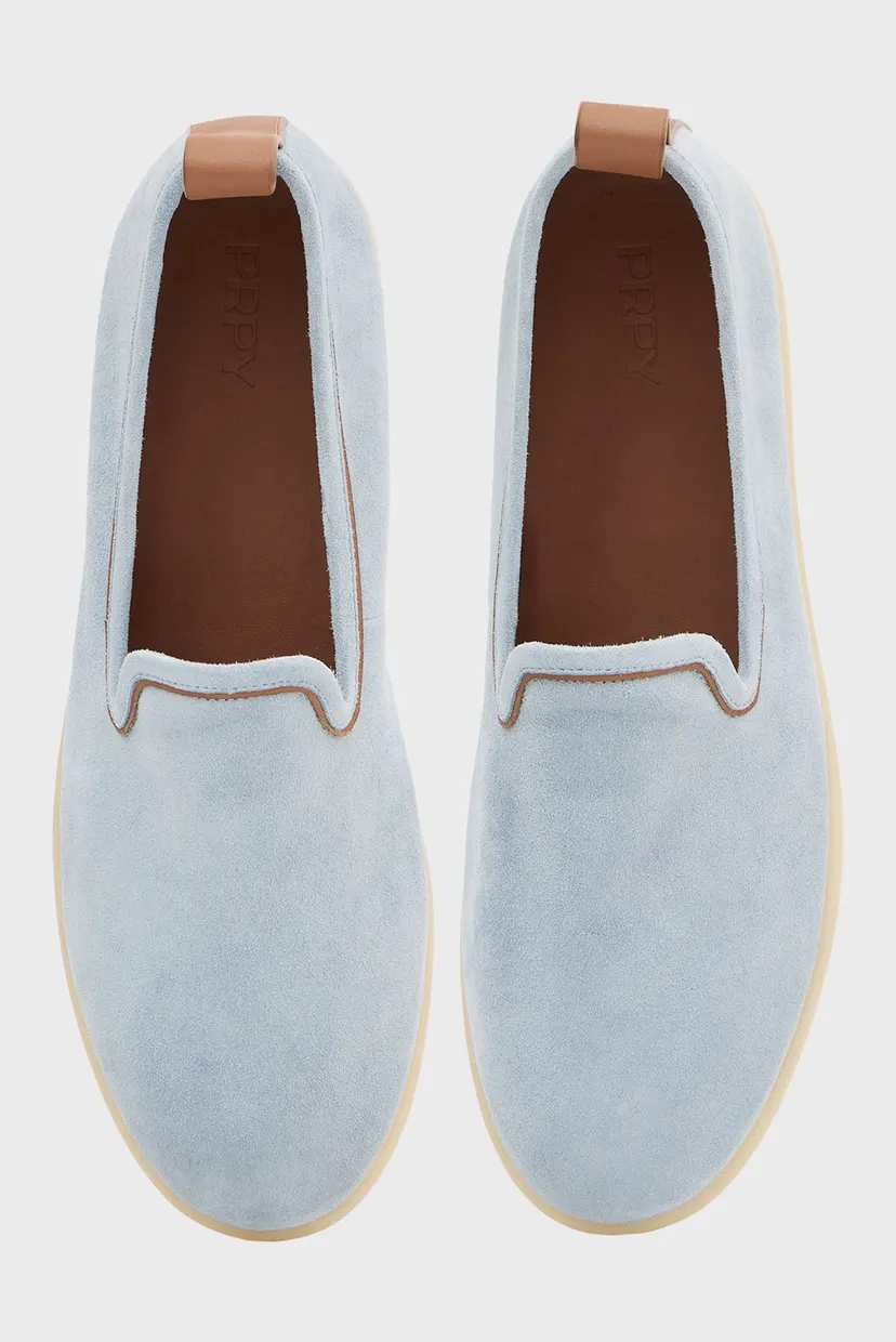 Женские голубые замшевые слипоны Melissa 4