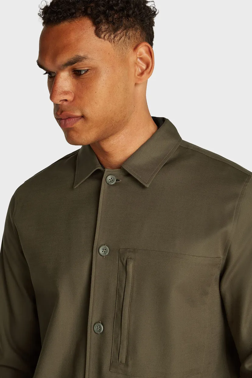 Чоловіча зелена сорочка COTTON VISCOSE TAILORING SHIRT 4