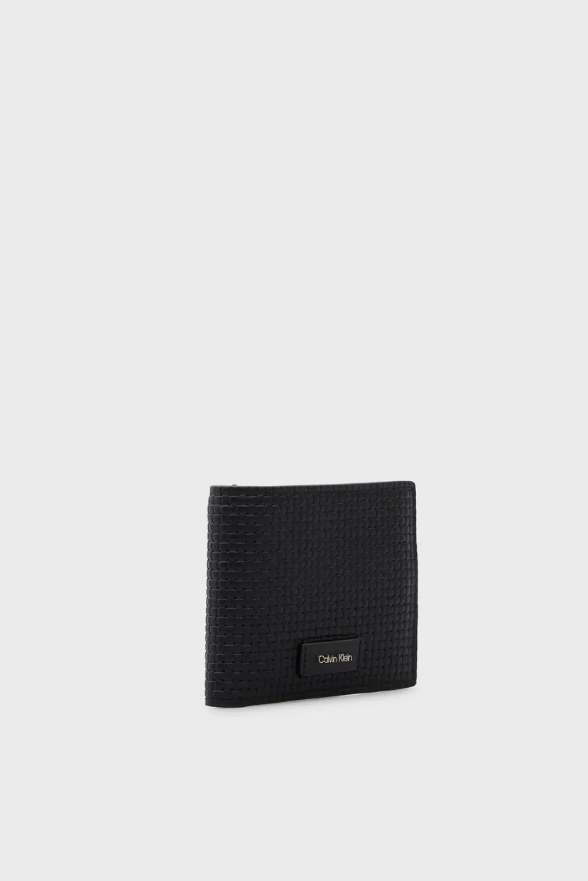 Чоловічий чорний шкіряний гаманець EMBOSSED 3